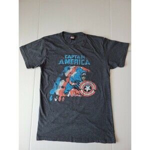 Y2K Mad Engine X Marvel Vintage‎ Captain America Design Shirt Mens Size Small